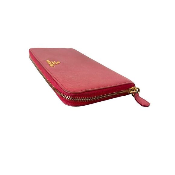 Authentic Prada Zip Wallet Pink Saffiano Leather - Picture 5 of 10